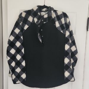 Stylish Black and White Plaid Jacket